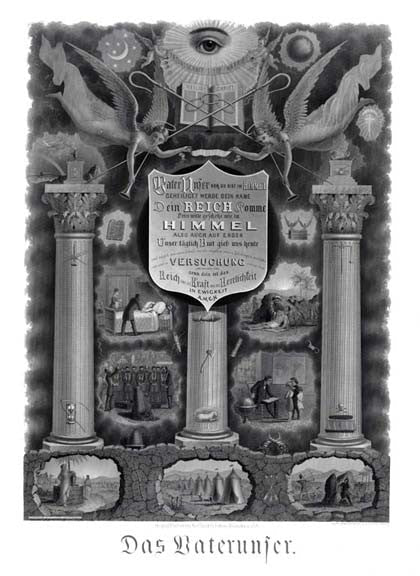 Das Vaterunser — Odd Fellows Lord's Prayer in German Art Print