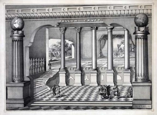 Fellowcraft Degree Masonic Chart Art Print