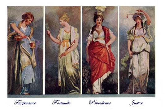Four Cardinal Virtues Masonic Art Print