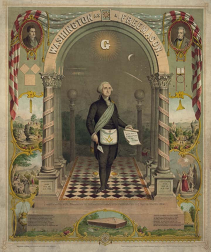 George Washington as Master Mason Art Print