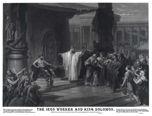 Iron Worker and King Solomon Masonic Art Print