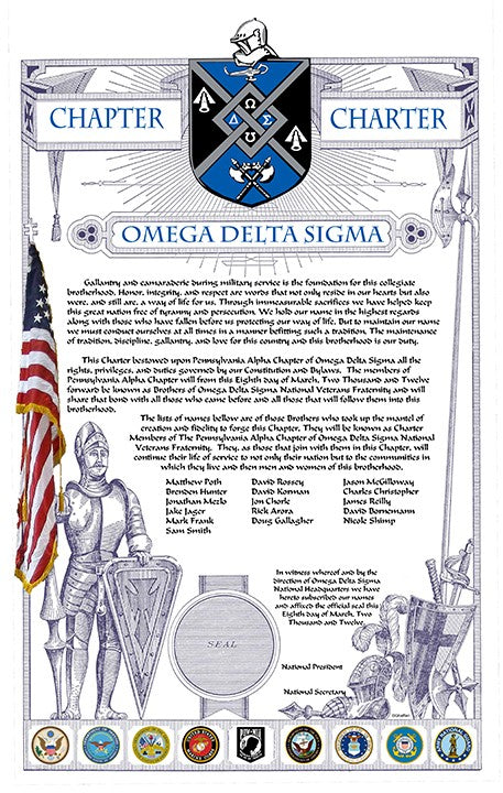 Lodge Charter Certificate Art Print