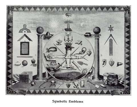 Masonic Symbolic Emblems Art Print