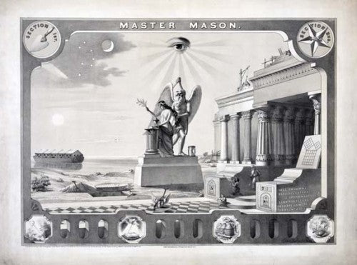 Master Mason Degree Masonic Chart Art Print