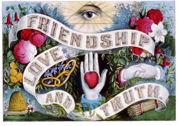 Odd Fellows Friendship, Love and Truth Art Print