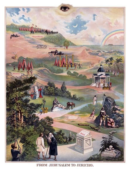 Odd Fellows Jerusalem to Jericho Art Print