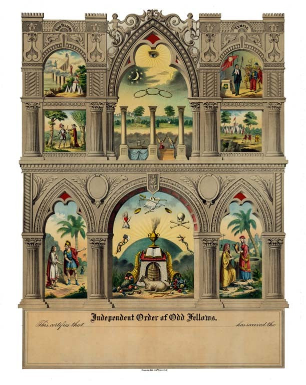 Personalized Masonic Fellowcraft Certificate Art Print