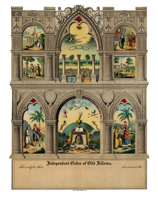 Personalized Masonic Fellowcraft Certificate Art Print