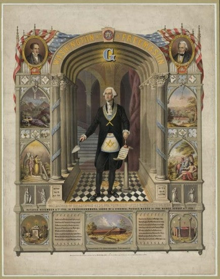Washington as a Freemason Antique Art Print