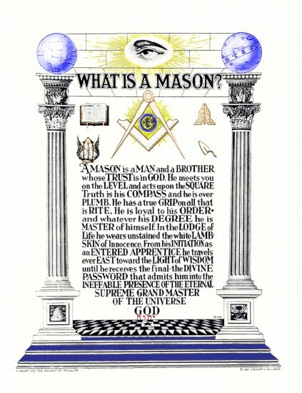 What Is a Mason? Colorized Art Print